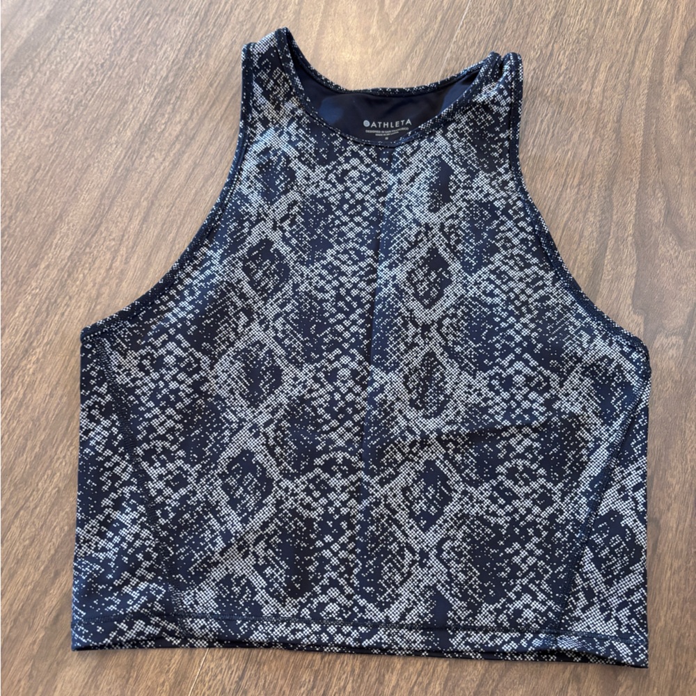 Athleta python print crop tank - image 1